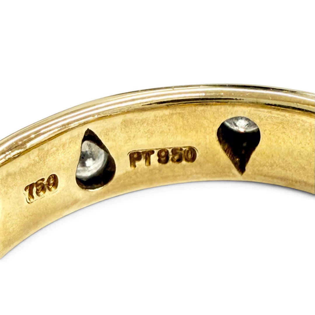 Great TIFFANY&Co. Ring ring Dot diamond ring 750(YG) Pt950 Yellow Gold 750 Women