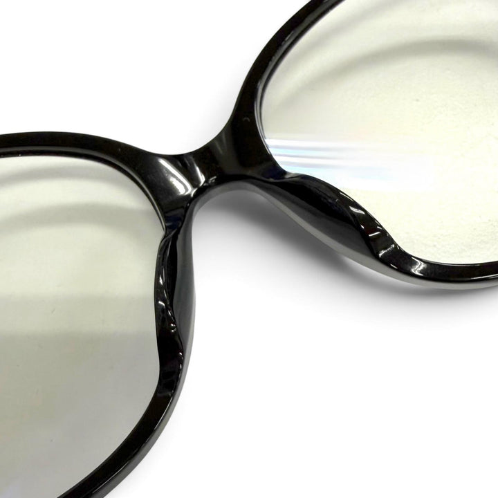 Excellent CHANEL COCO Mark Logo Eco Pearl Chain Square Sunglasses Eyewear 5210Q