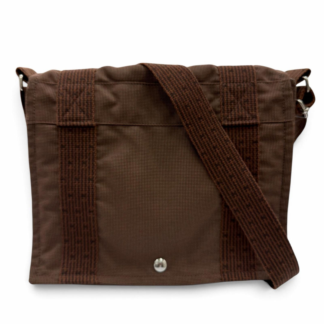 Excellent HERMES Shoulder Bag Bassus PM Serie Metal Brown polyamide Women