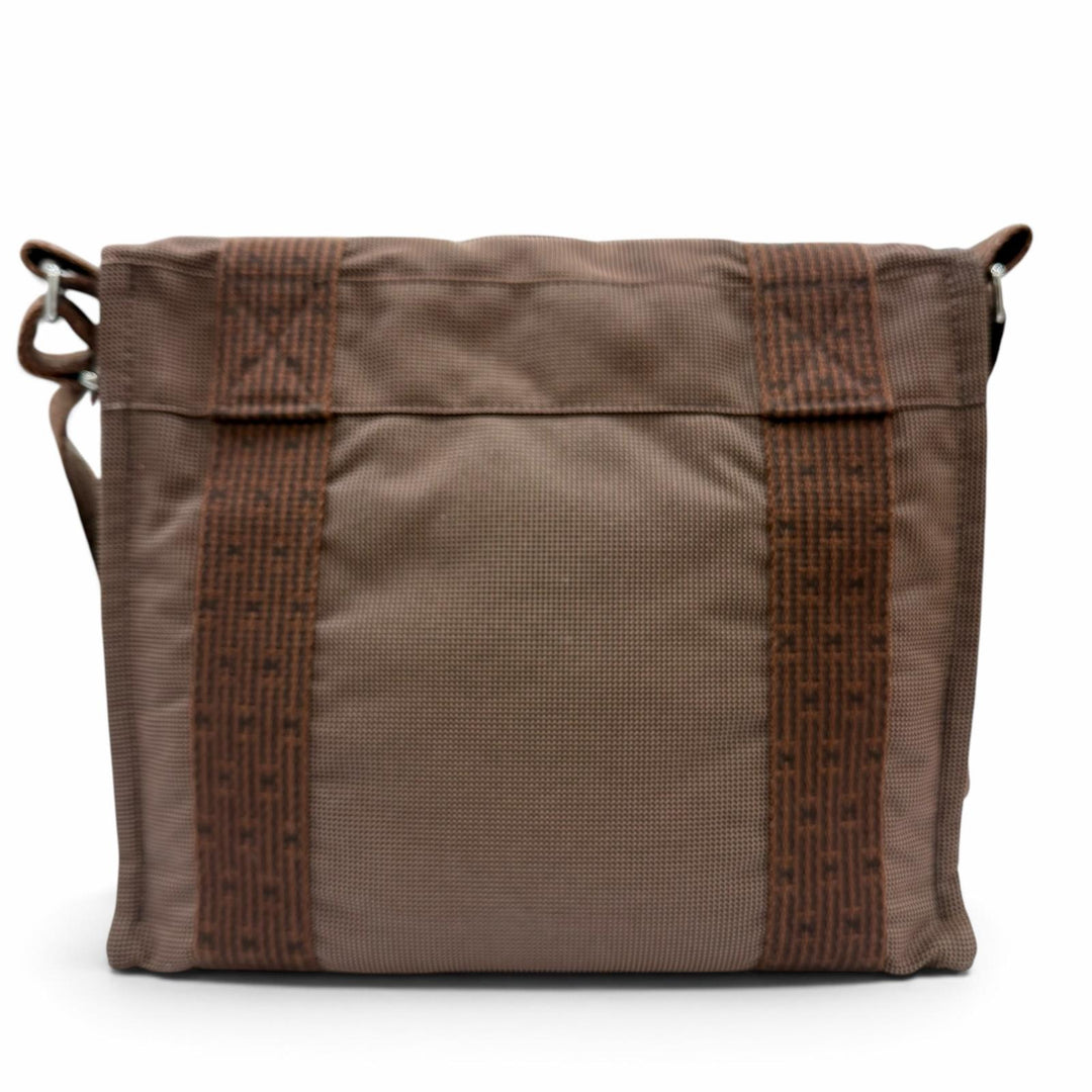 Excellent HERMES Shoulder Bag Bassus PM Serie Metal Brown polyamide Women