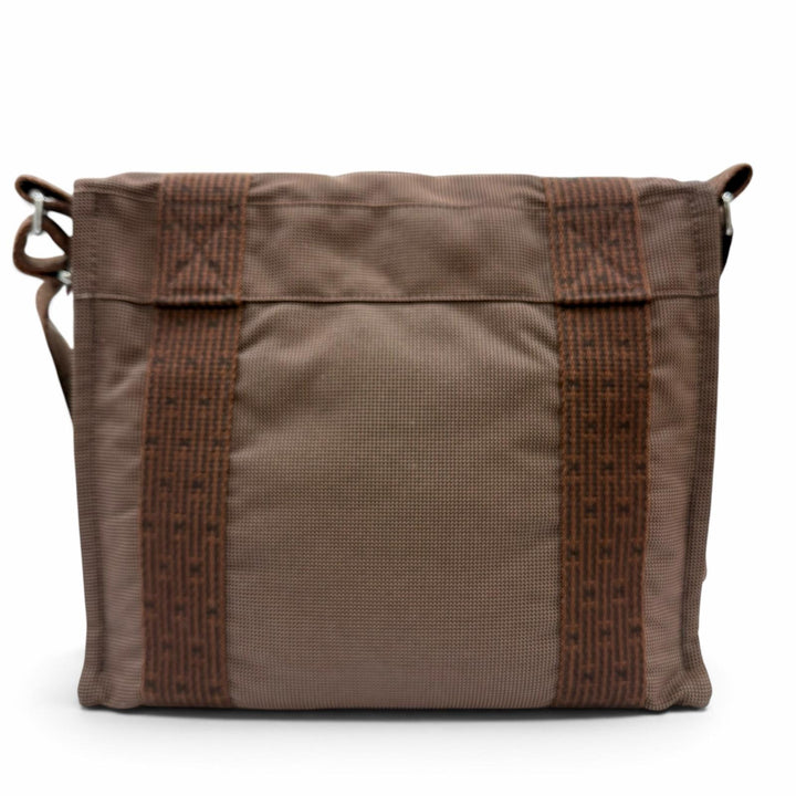 Excellent HERMES Shoulder Bag Bassus PM Serie Metal Brown polyamide Women