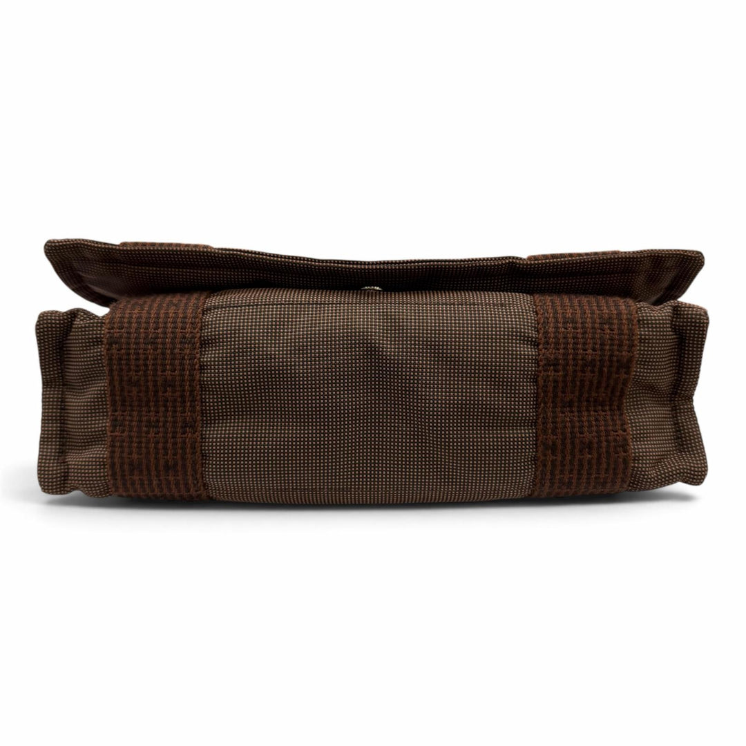 Excellent HERMES Shoulder Bag Bassus PM Serie Metal Brown polyamide Women
