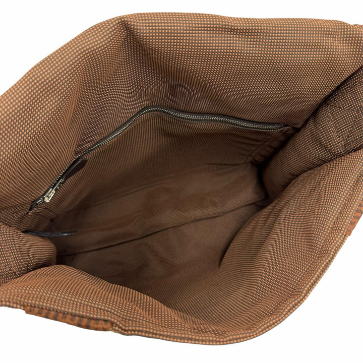 Excellent HERMES Shoulder Bag Bassus PM Serie Metal Brown polyamide Women