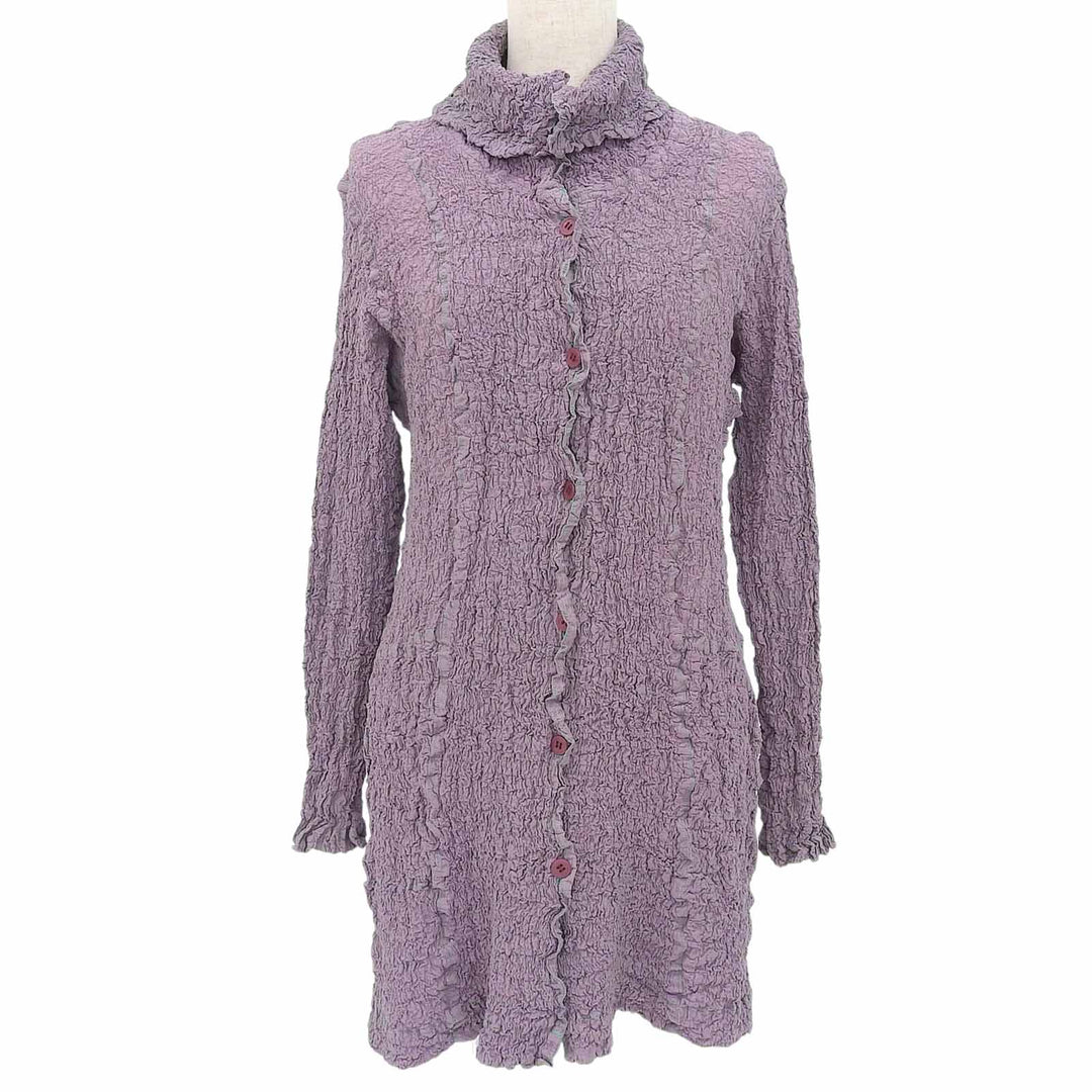 Excellent me ISSEY MIYAKE cardigan Cauliflower High Neck purple Women MI24FA682