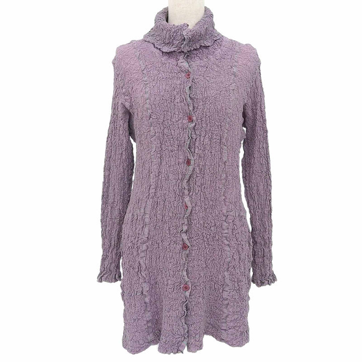 Excellent me ISSEY MIYAKE cardigan Cauliflower High Neck purple Women MI24FA682