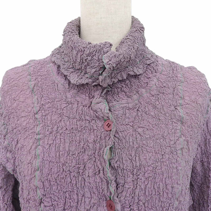 Excellent me ISSEY MIYAKE cardigan Cauliflower High Neck purple Women MI24FA682