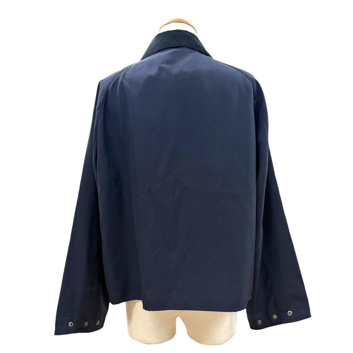 Excellent Barbour Jacket SPEY Navy wool mens 38 251MCAS184