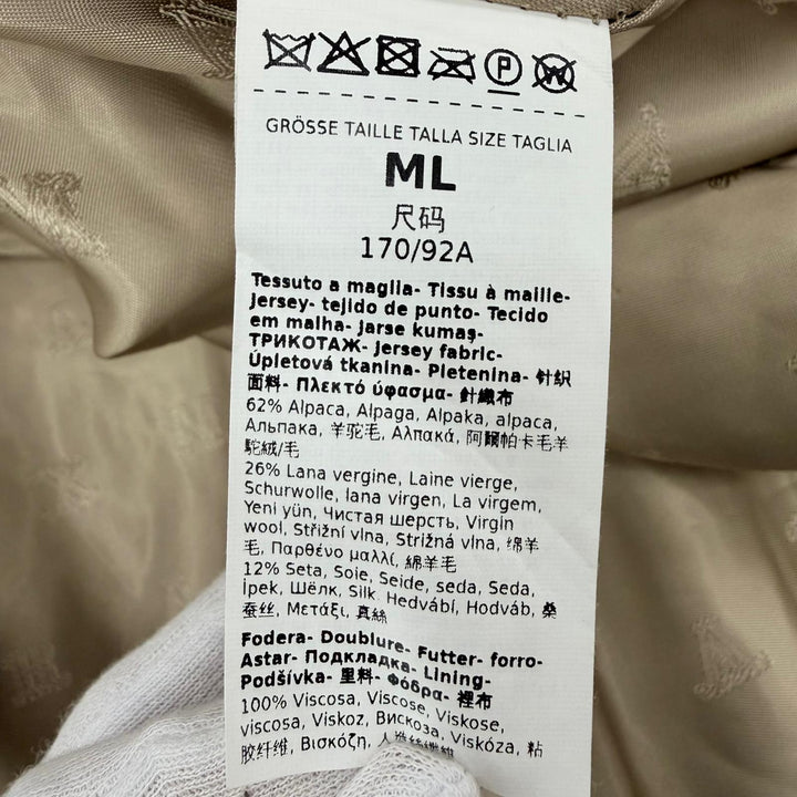 Excellent Max Mara Teddy bear Silk blend cape poncho beige alpaca 24147311416