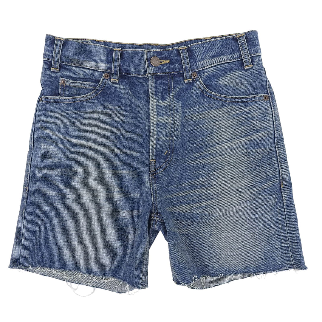 Pristine CELINE Denim pants cut off Indigo cotton Women 24 N757 930F 07UW
