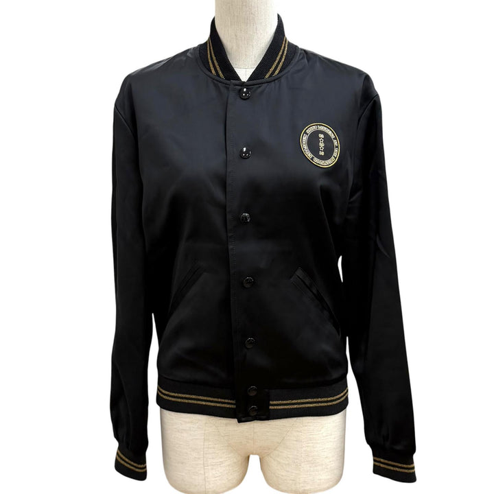 Great SAINT LAURENT PARIS Jacket Teddy Palladium black Rayon Women 36 443399