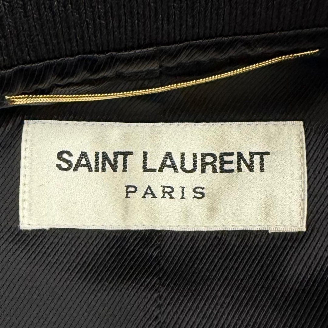 Great SAINT LAURENT PARIS Jacket Teddy Palladium black Rayon Women 36 443399