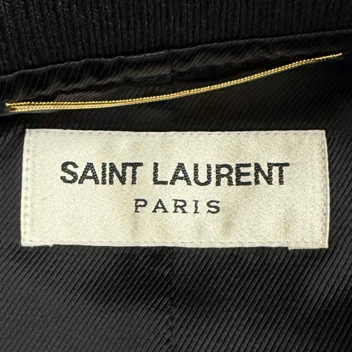 Great SAINT LAURENT PARIS Jacket Teddy Palladium black Rayon Women 36 443399