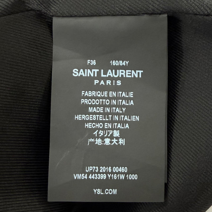 Great SAINT LAURENT PARIS Jacket Teddy Palladium black Rayon Women 36 443399