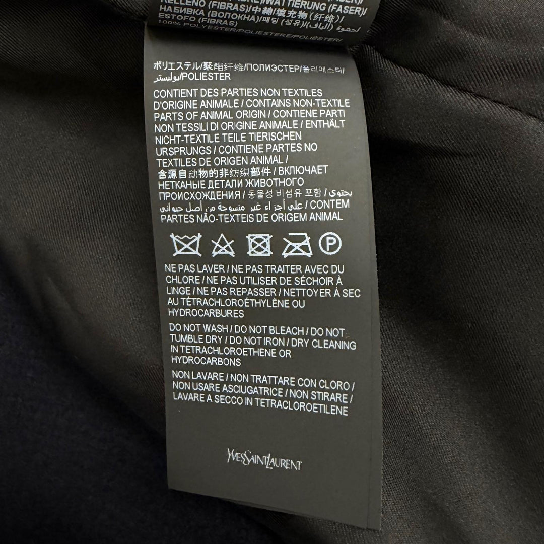 Excellent SAINT LAURENT PARIS pea coat double-breasted Navy wool Women 36 720194