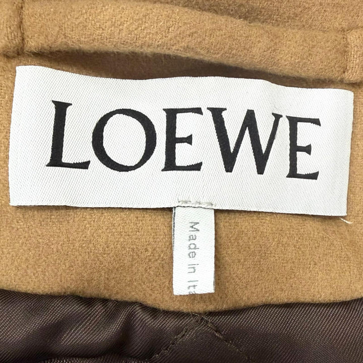 Excellent LOEWE Stajan Owl Varsity Jacket beige wool mens 46 H800Y02X26