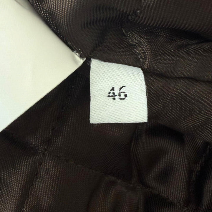 Excellent LOEWE Stajan Owl Varsity Jacket beige wool mens 46 H800Y02X26