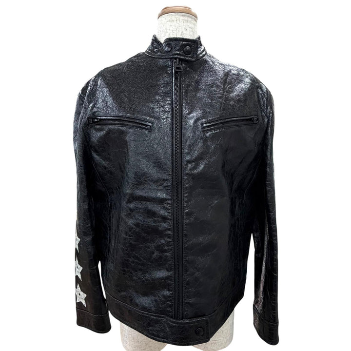 Excellent Christian Dior leather jacket Single Leather Jacket 38 425C27AL247