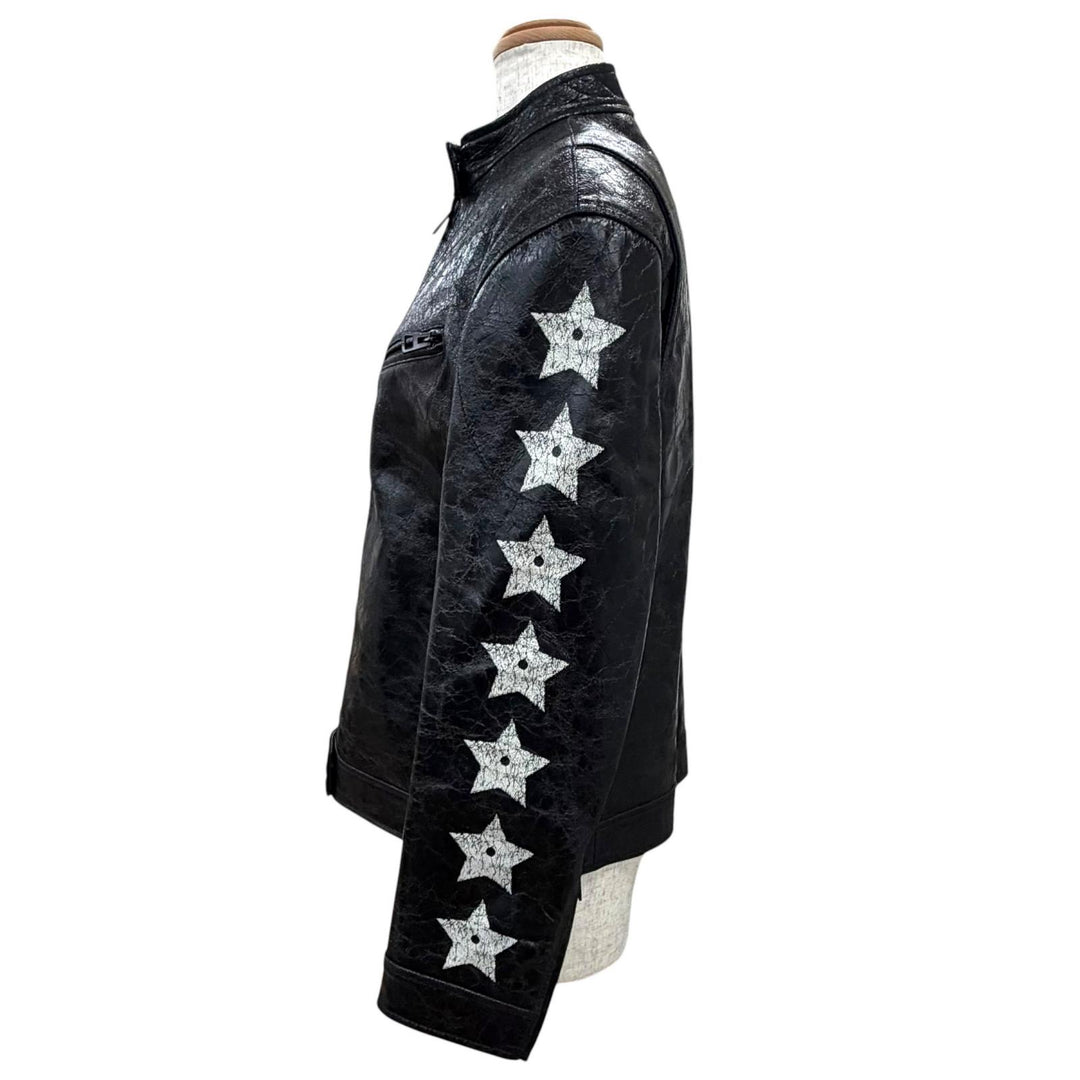 Excellent Christian Dior leather jacket Single Leather Jacket 38 425C27AL247