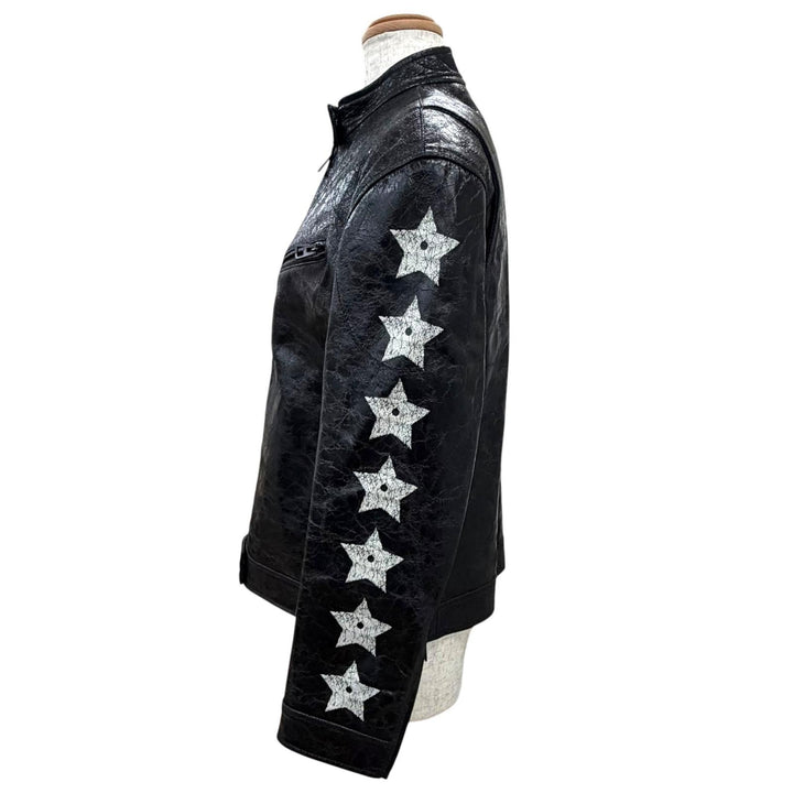 Excellent Christian Dior leather jacket Single Leather Jacket 38 425C27AL247