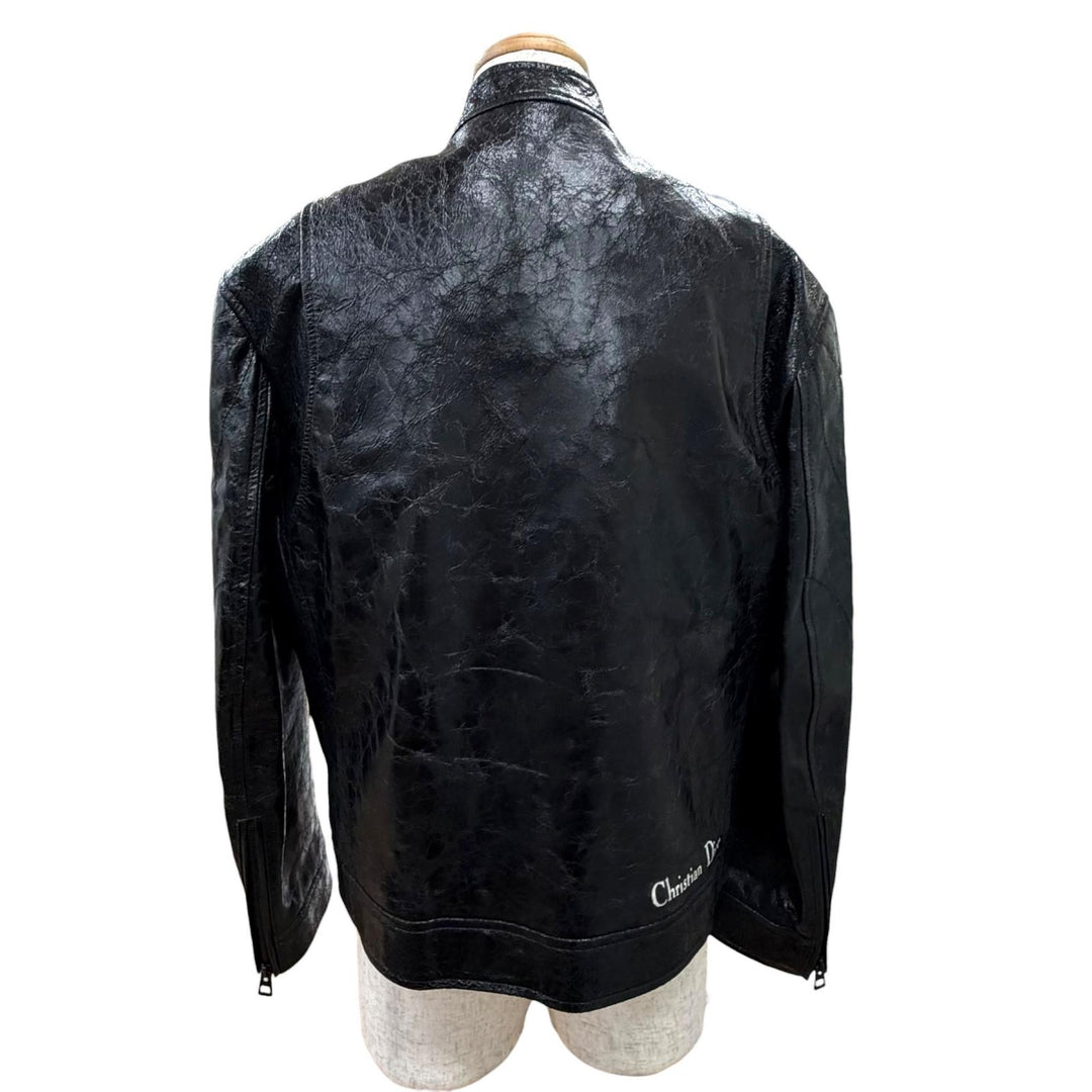 Excellent Christian Dior leather jacket Single Leather Jacket 38 425C27AL247