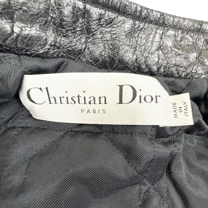Excellent Christian Dior leather jacket Single Leather Jacket 38 425C27AL247