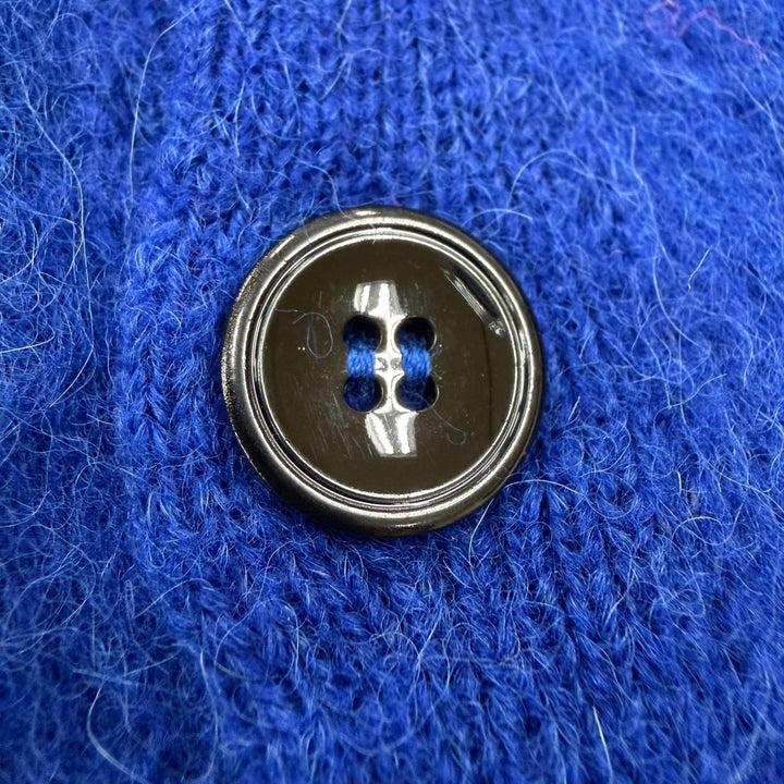 Excellent CELINE cardigan Star sequin knit blue alpaca mens M 2AG33420U