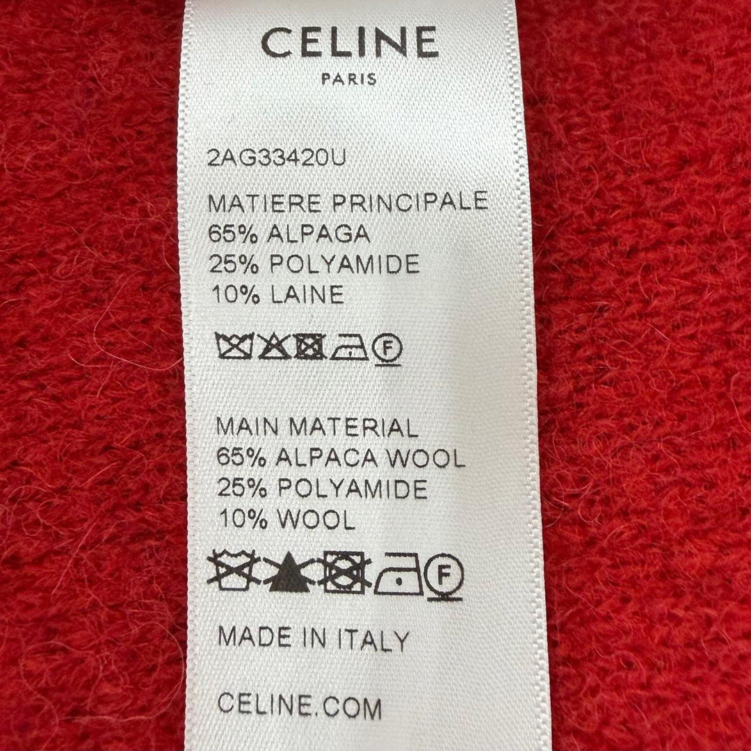 Excellent CELINE cardigan Star sequin knit blue alpaca mens M 2AG33420U