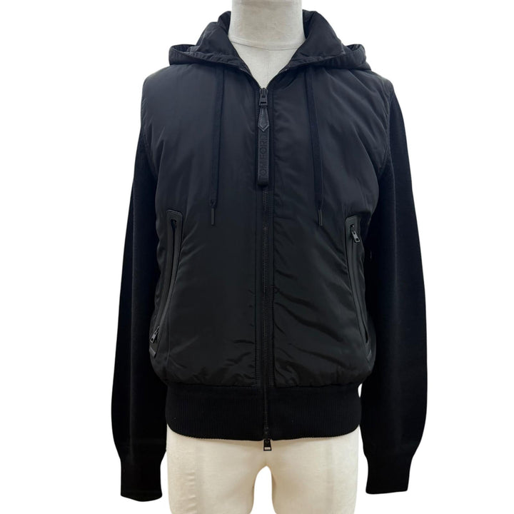 Excellent TOM FORD hoodie Knit switching double zip-up black 50 BYM2R TFKG54