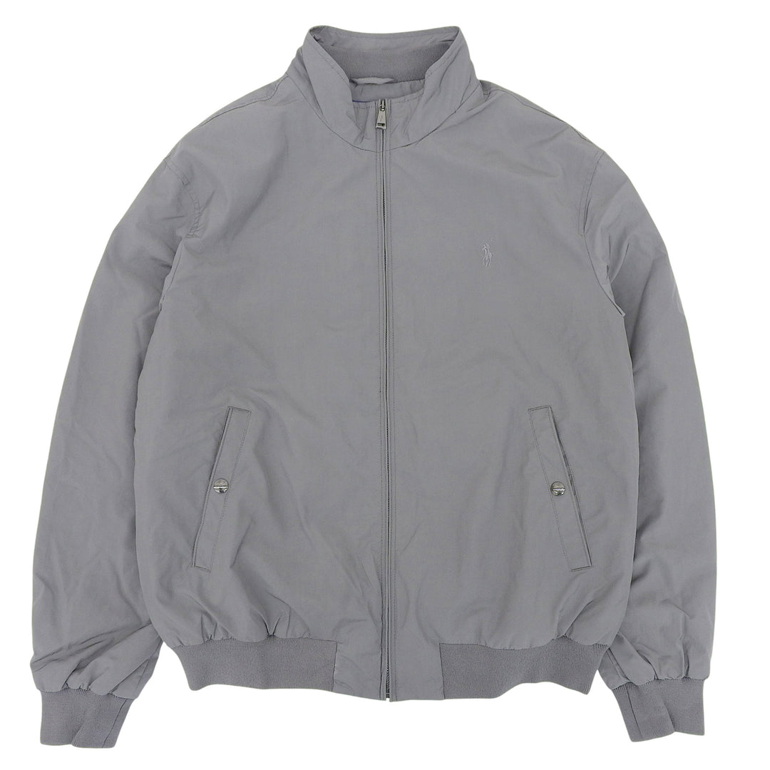 Excellent POLO RALPH LAUREN Jacket Zip-up stand-up collar gray polyester mens L