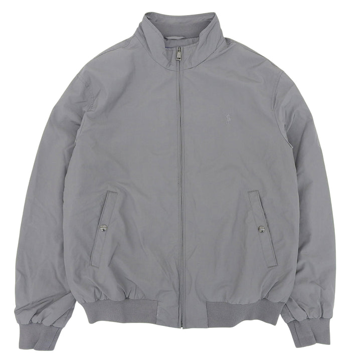 Excellent POLO RALPH LAUREN Jacket Zip-up stand-up collar gray polyester mens L