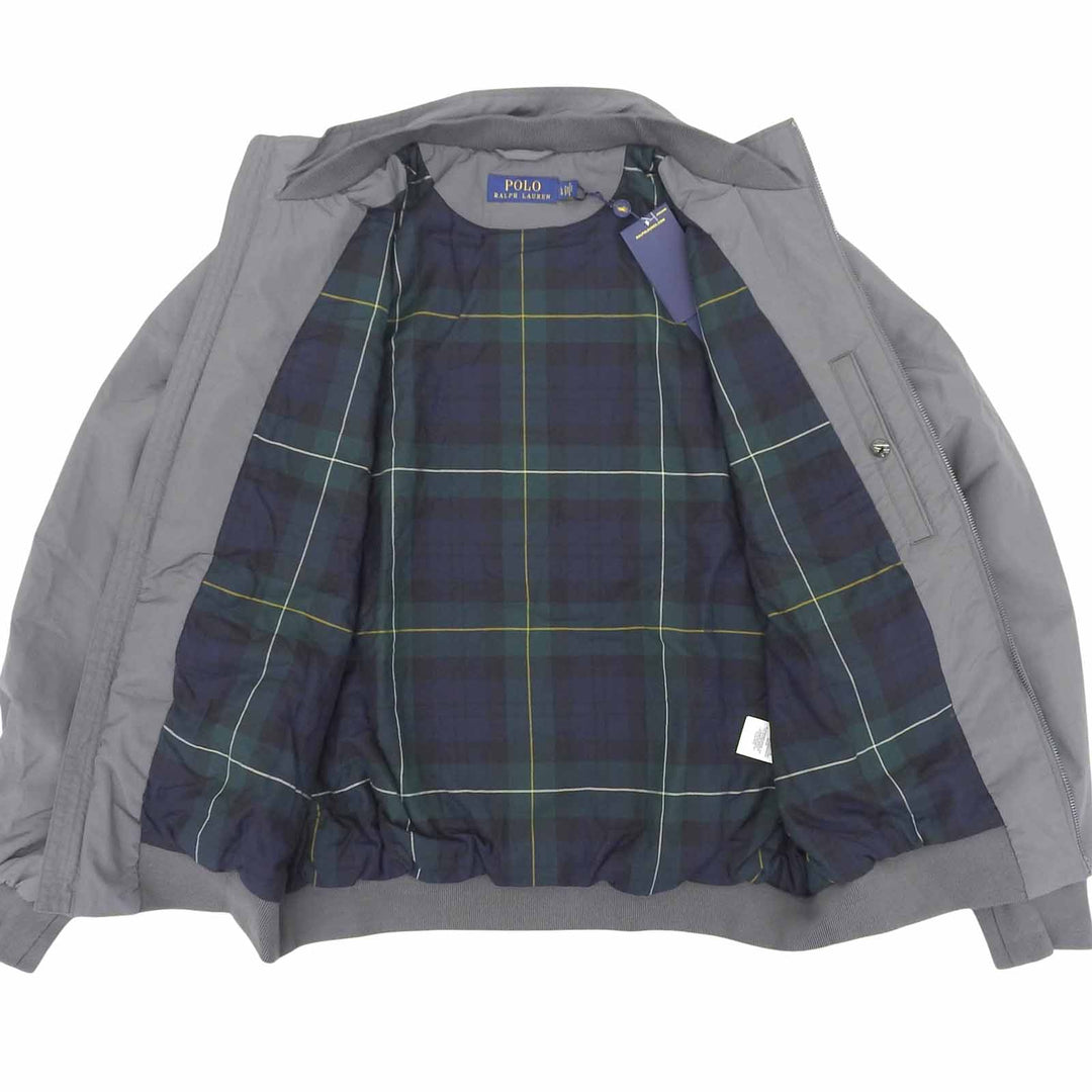 Excellent POLO RALPH LAUREN Jacket Zip-up stand-up collar gray polyester mens L
