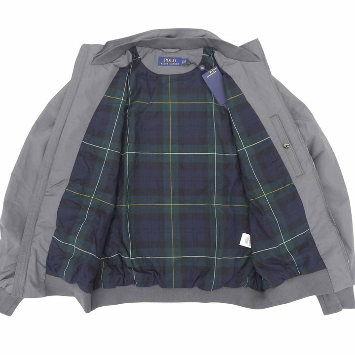 Excellent POLO RALPH LAUREN Jacket Zip-up stand-up collar gray polyester mens L
