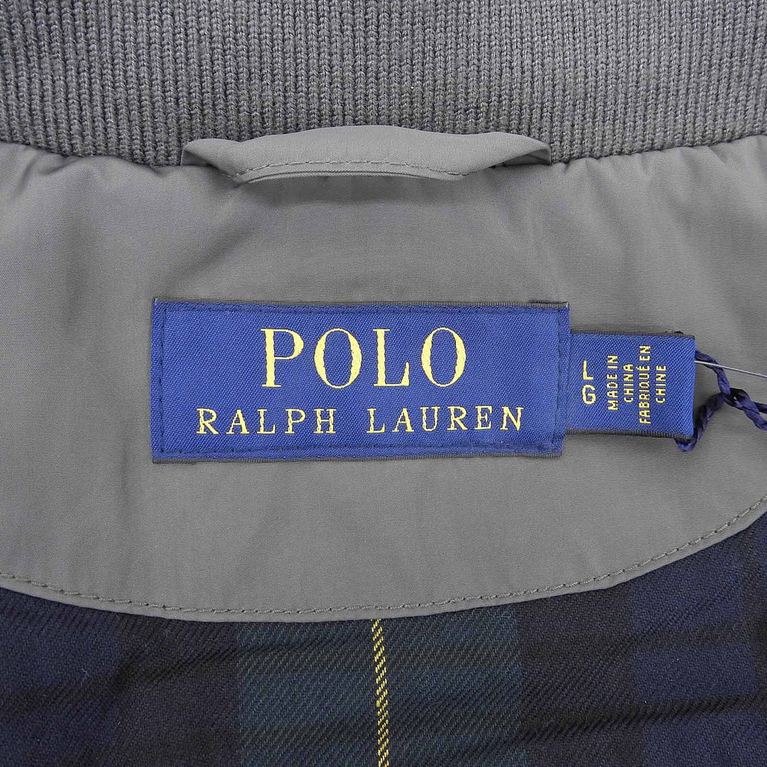 Excellent POLO RALPH LAUREN Jacket Zip-up stand-up collar gray polyester mens L