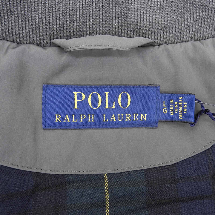 Excellent POLO RALPH LAUREN Jacket Zip-up stand-up collar gray polyester mens L