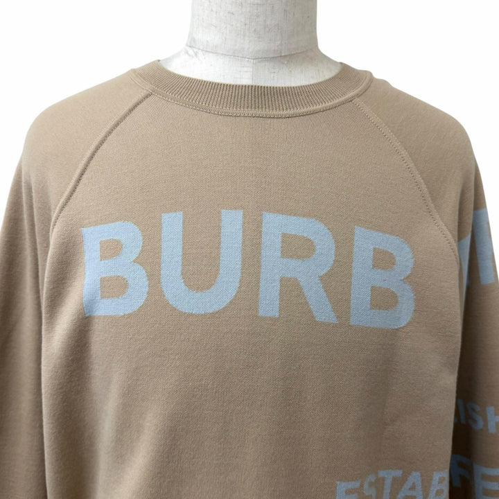 Excellent BURBERRY sweater Horseferry Knit beige Super Merino