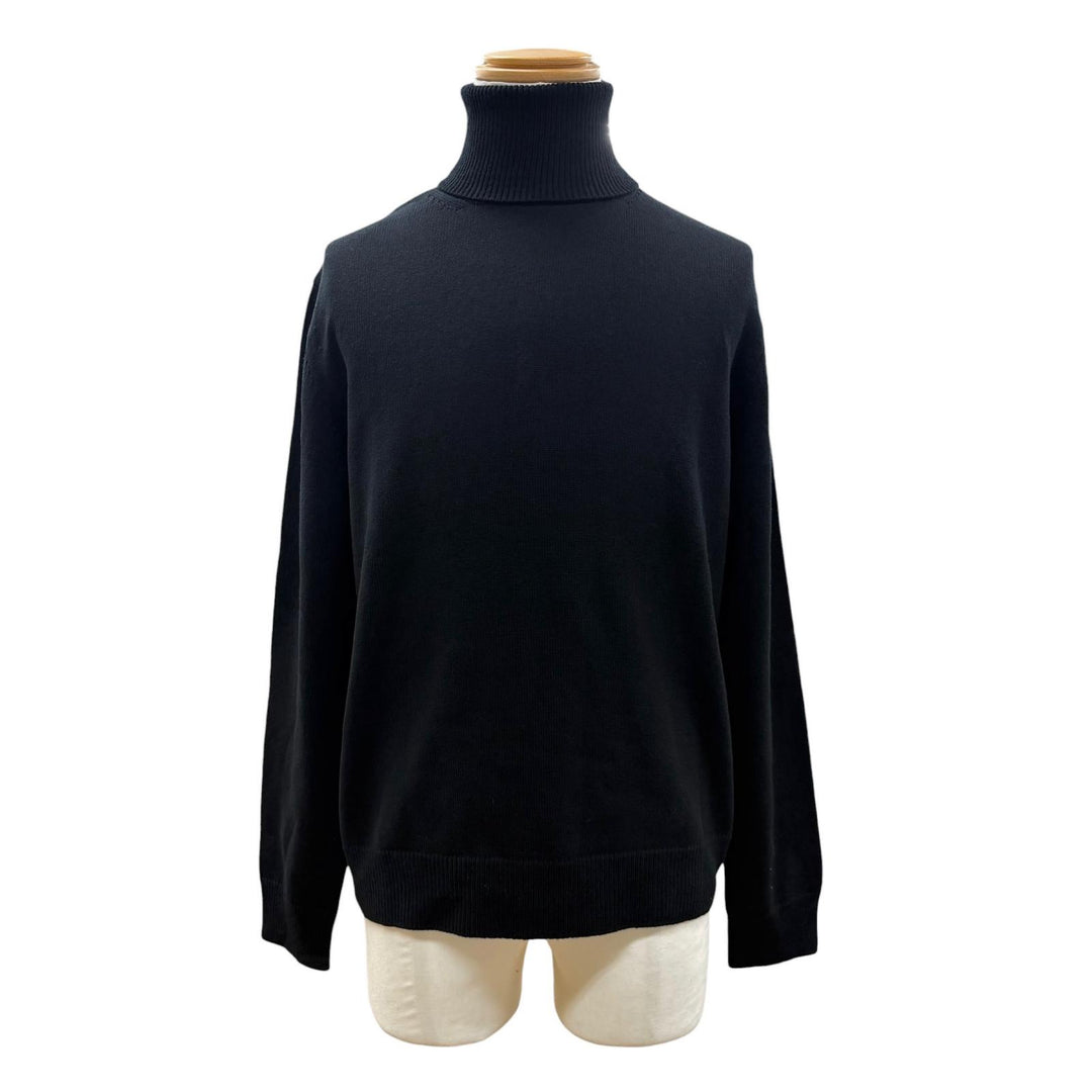 Excellent CELINE sweater Loose-fit turtleneck black cashmere mens S 2AC80207O