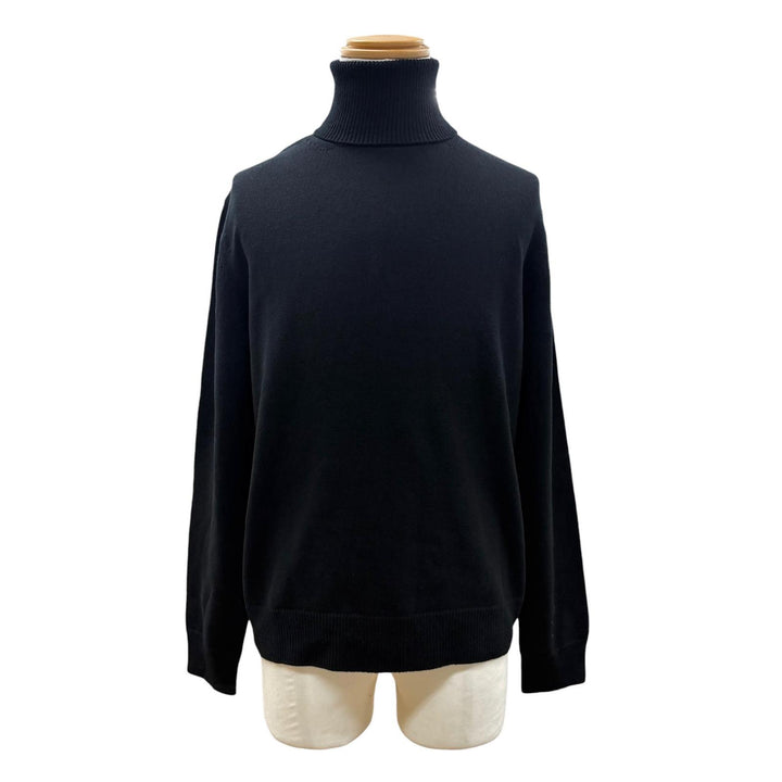 Excellent CELINE sweater Loose-fit turtleneck black cashmere mens S 2AC80207O