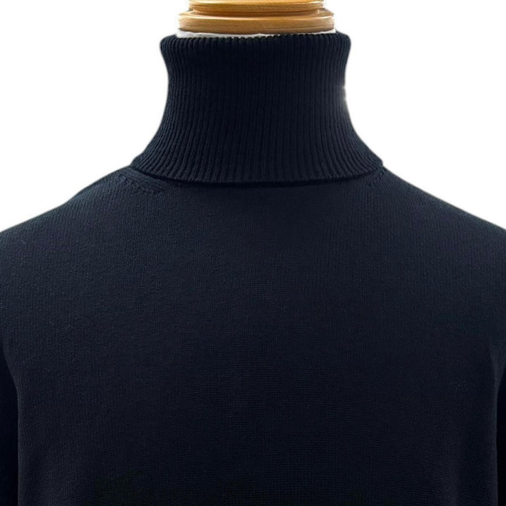 Excellent CELINE sweater Loose-fit turtleneck black cashmere mens S 2AC80207O