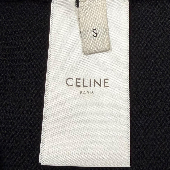 Excellent CELINE sweater Loose-fit turtleneck black cashmere mens S 2AC80207O