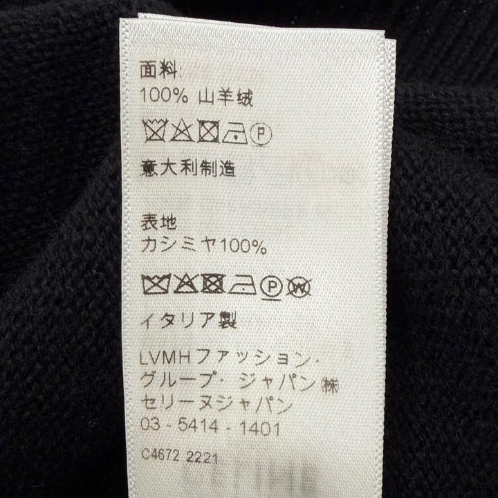 Excellent CELINE sweater Loose-fit turtleneck black cashmere mens S 2AC80207O