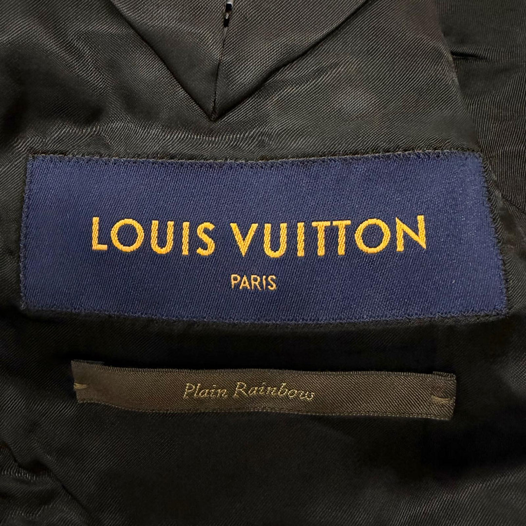 Great LOUIS VUITTON tailored jacket Plain Rainbow Monogram Embossed Single