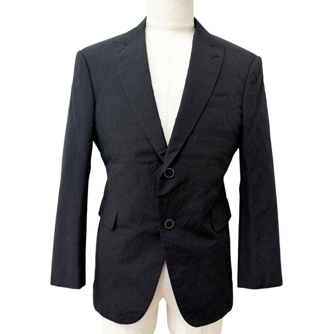 Great LOUIS VUITTON tailored jacket Plain Rainbow Monogram Embossed Single