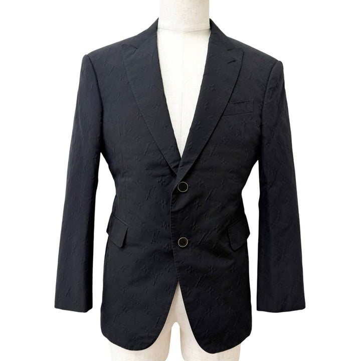 Great LOUIS VUITTON tailored jacket Plain Rainbow Monogram Embossed Single