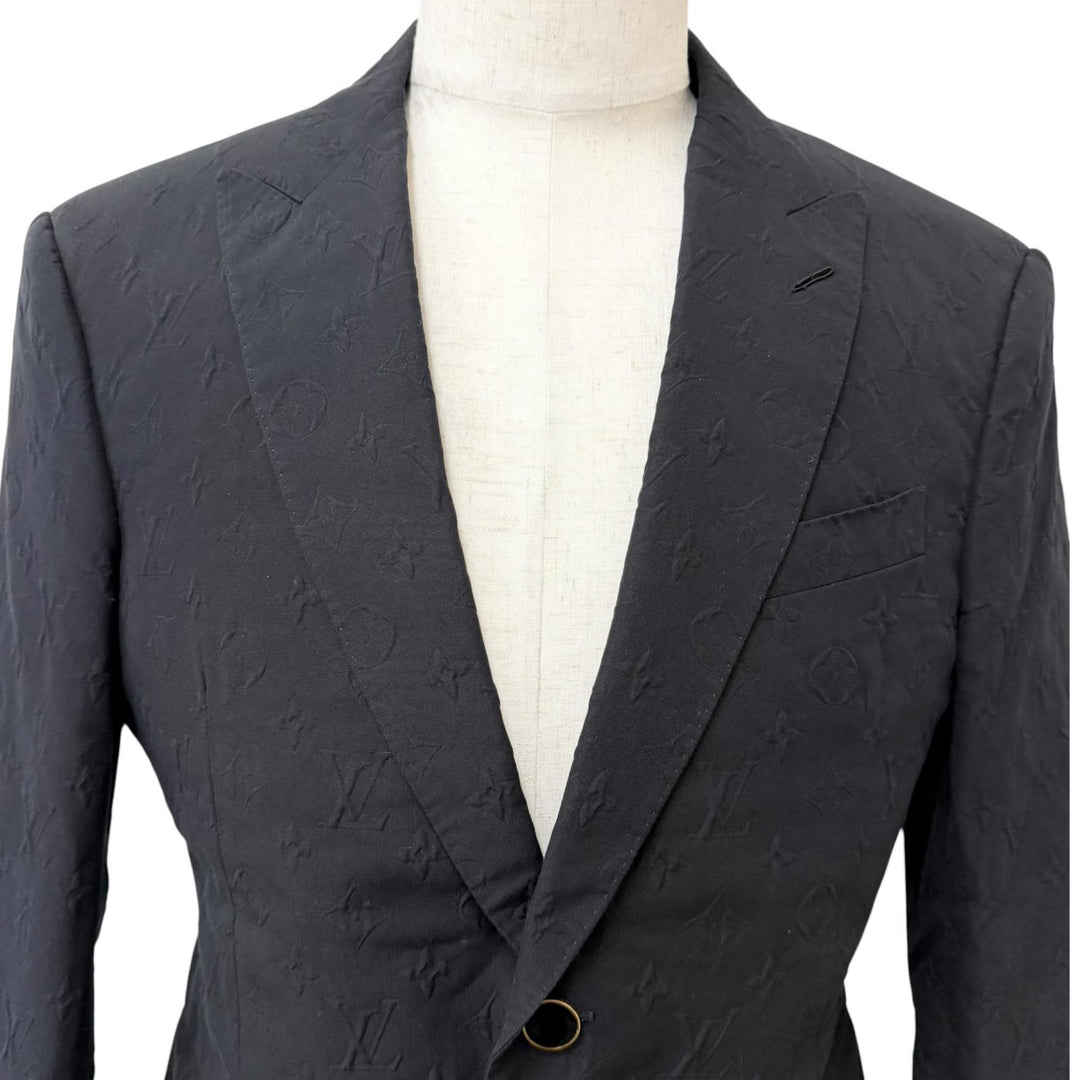 Great LOUIS VUITTON tailored jacket Plain Rainbow Monogram Embossed Single