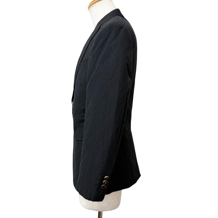 Great LOUIS VUITTON tailored jacket Plain Rainbow Monogram Embossed Single