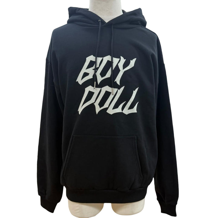 Great CELINE hoodie BOY DOLL hooded pullover black cotton mens L 2Y962670Q