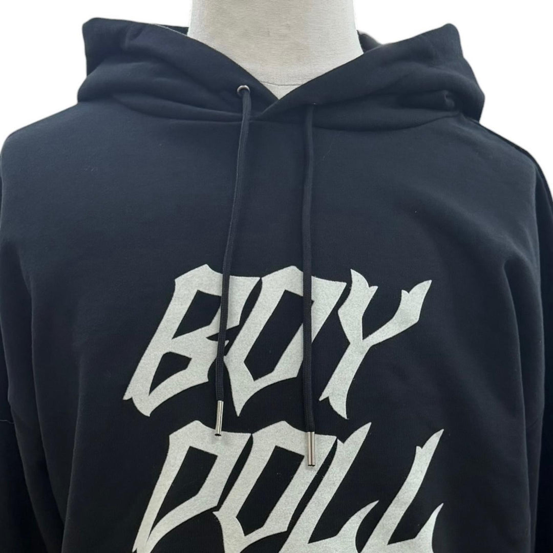 Great CELINE hoodie BOY DOLL hooded pullover black cotton mens L 2Y962670Q