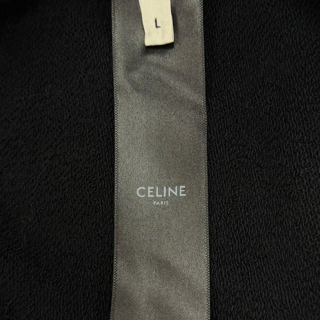 Great CELINE hoodie BOY DOLL hooded pullover black cotton mens L 2Y962670Q