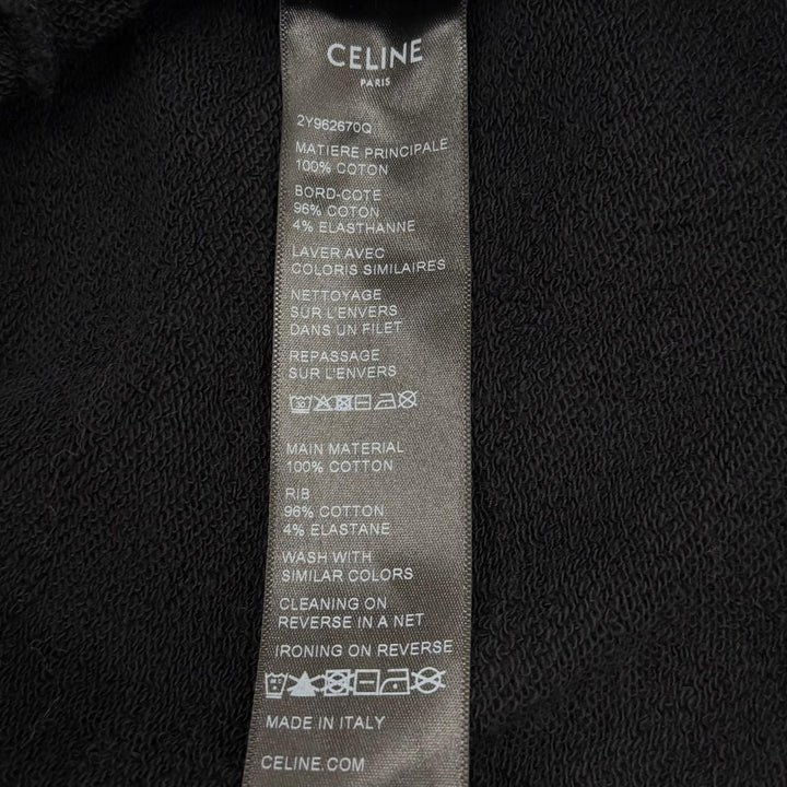 Great CELINE hoodie BOY DOLL hooded pullover black cotton mens L 2Y962670Q