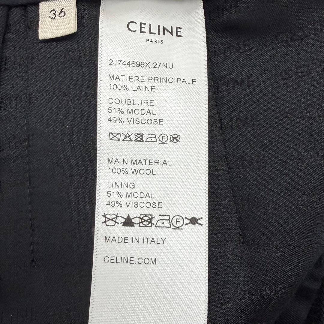 Excellent CELINE Pleated skirt Red wool Women 36 2J744696X.27NU